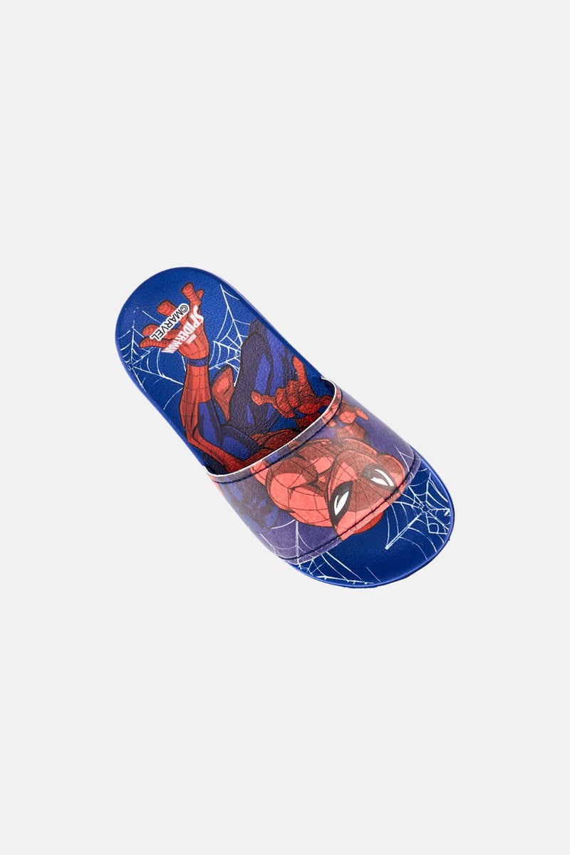 MARVEL Toddlers Boy Spiderman Slip On Slides, Blue - Image 3