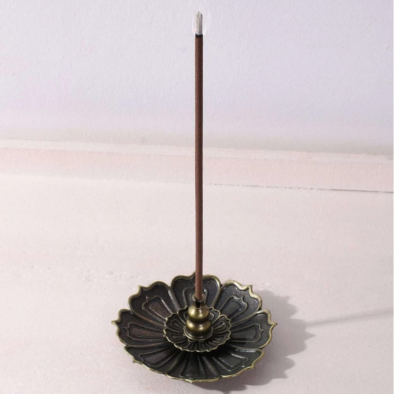 THE PACK Lotus Incense Stick Holder - Incense Stick Incense Burner, Incense Catcher Lotus Incense Burner (BORNZE)