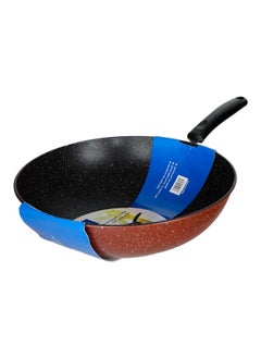 Bister Bister Non-Stick Granite Wok Pan With Long Backlite Handle  32Cm Black/Brown  - Image 4