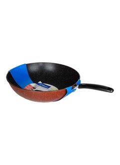 Bister Bister Non-Stick Granite Wok Pan With Long Backlite Handle  32Cm Black/Brown  - Image 5