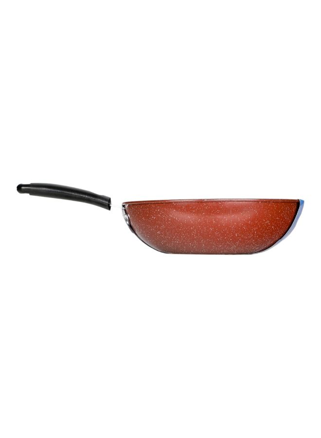 Bister Granite Non-Stick Wok Pan with Long Bakelite Handle, 32 cm, Black and Brown - Image 5