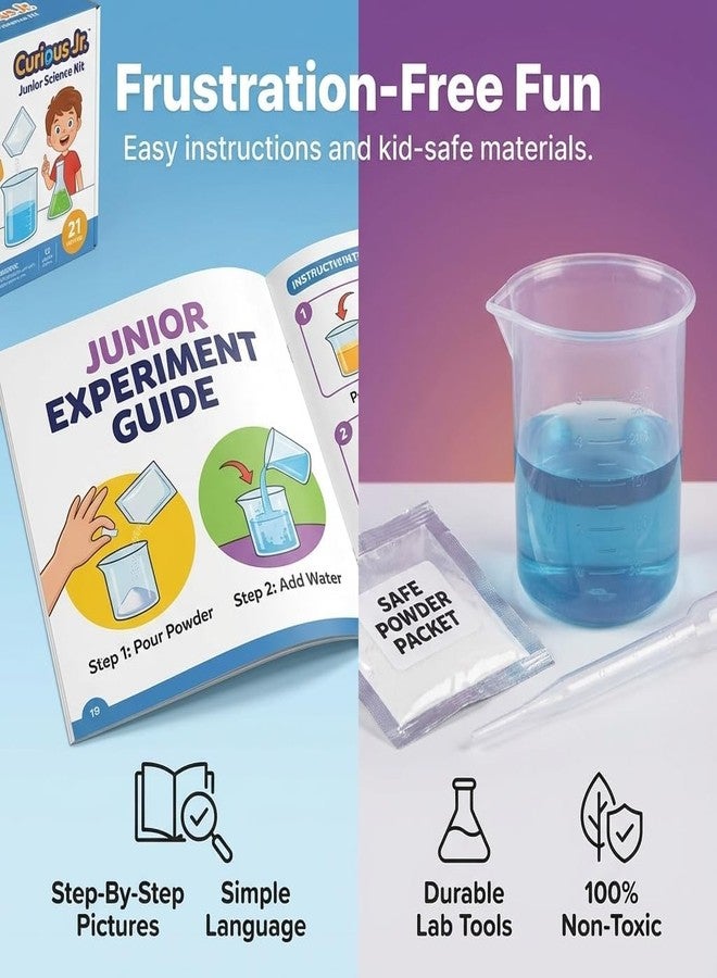 PW Junior Science Kit for Kids Age 4-14 Years Old, 50+ Science Experiments Including DIY - Under Water Volcano, Exploding Art, Balloon Inflator & More | Birthday Gift | Educational Toy | Stem Learning - Image 5