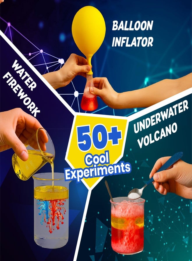 PW Junior Science Kit for Kids Age 4-14 Years Old, 50+ Science Experiments Including DIY - Under Water Volcano, Exploding Art, Balloon Inflator & More | Birthday Gift | Educational Toy | Stem Learning - Image 4