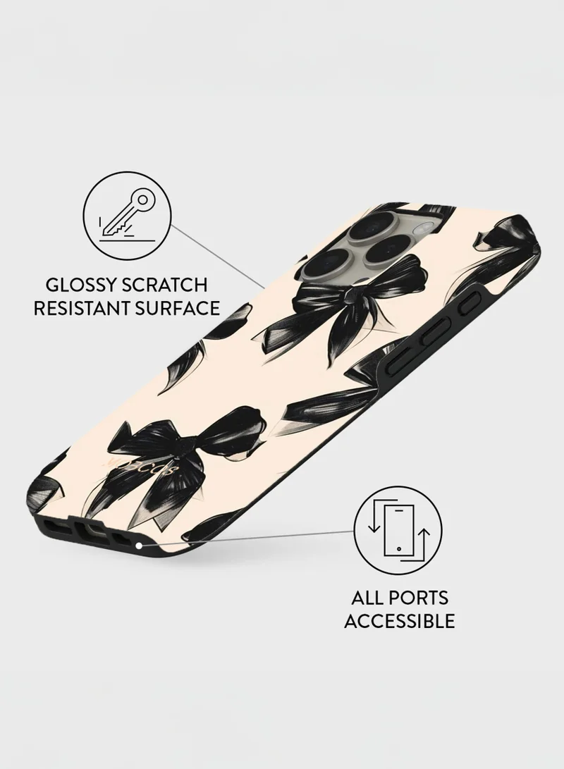 Mobcos iPhone 16 Pro Max Perfect Bow Mobcos iPhone 16 Pro Max Perfect Bow Premium Case Compatible with Hybrid Dual-Layer Hard Shell + Silicone Protection - Scratch-Resistant Shockproof Mobile Cover  | Best Price UAE
