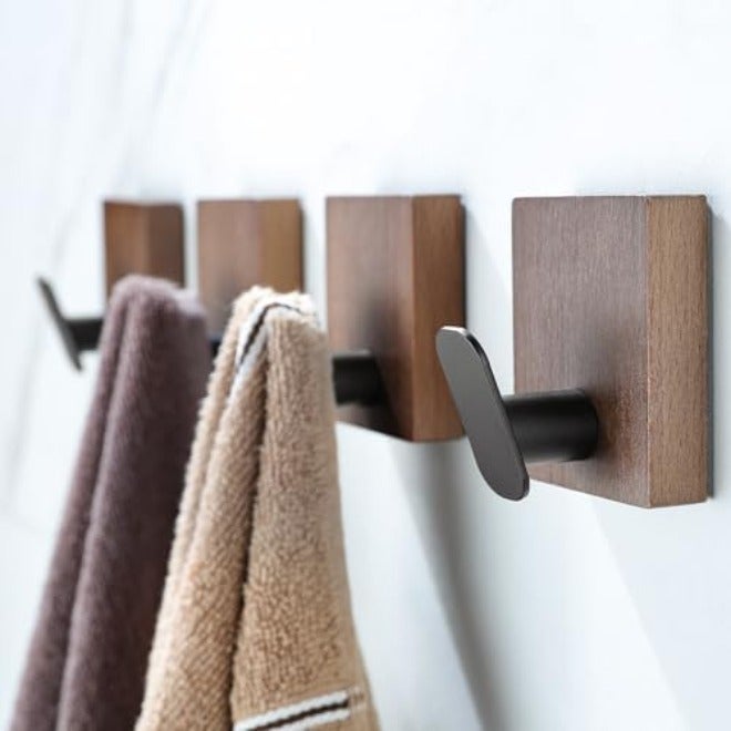 DELITON Adhesive Towel Hooks on Wall: Robe Hooks for Hanging Clothes Hats Stick on Bathroom/Kitchen SUS 304 Stainless Steel Silver - Image 1