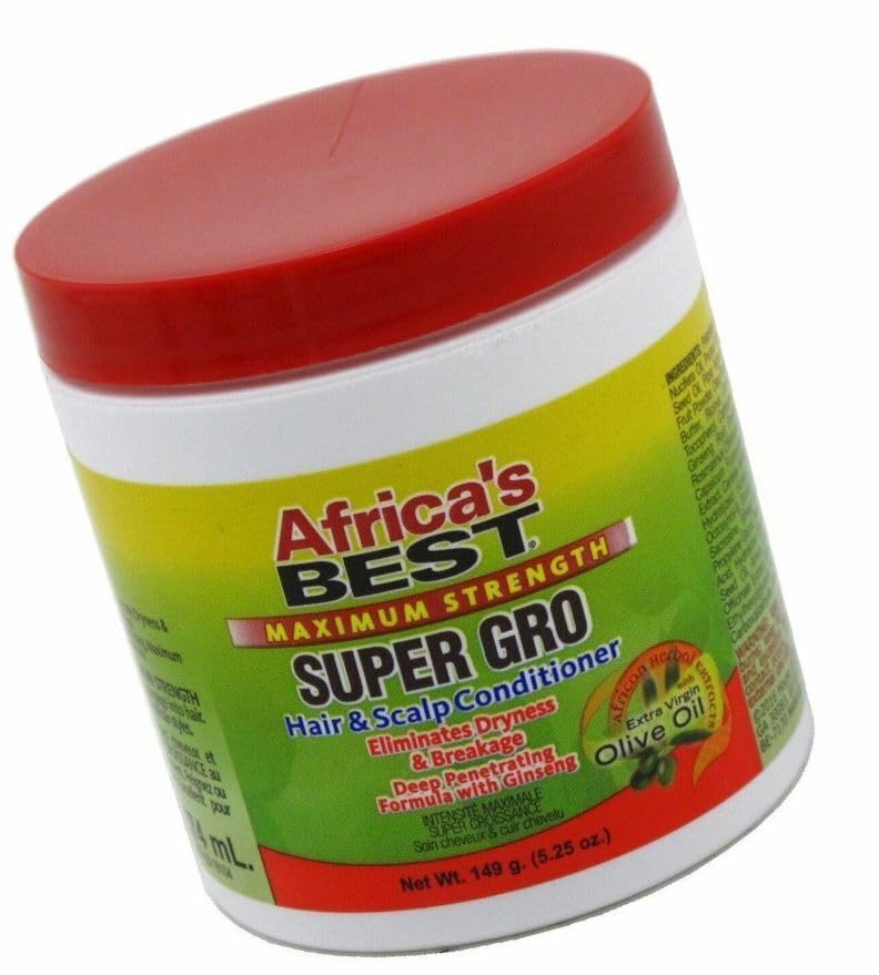 Africa's Best Maximum Strength Super Gro Hair & Scalp Conditioner, 5.25 oz