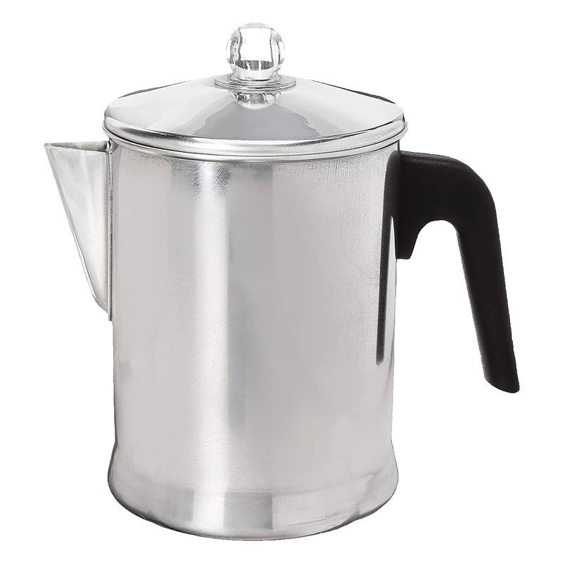 Primula Today Aluminum Stove Top Percolator Maker Durable Brew Coffee On Stovetop 9 Cup Silver