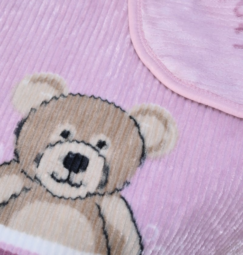 Morano Coco Baby Blanket- Microfiber- 120x90 cm Teddy Bear Blanket for Baby- light weight Soft & Cozy Nursery Throw- Recieving blanket- Swaddle - Image 3