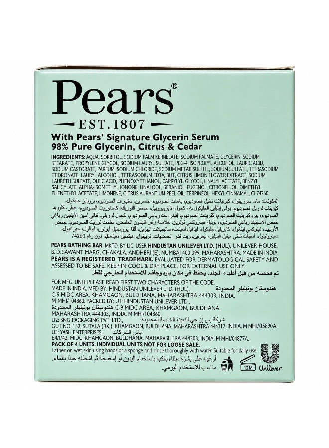 Pears Soap Citrus & Cedar, 125g × 4Pcs - Image 2