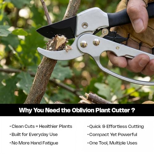 Oblivion Plant Cutter for Garden 200mm – Enhanced Garden Shears Pruning Machine – Heavy Duty and Gardening Scissors for Trees, Shrubs and Plants – Sharp Pruning Cutter Tool for Home Use (Pack of 1) - Image 4