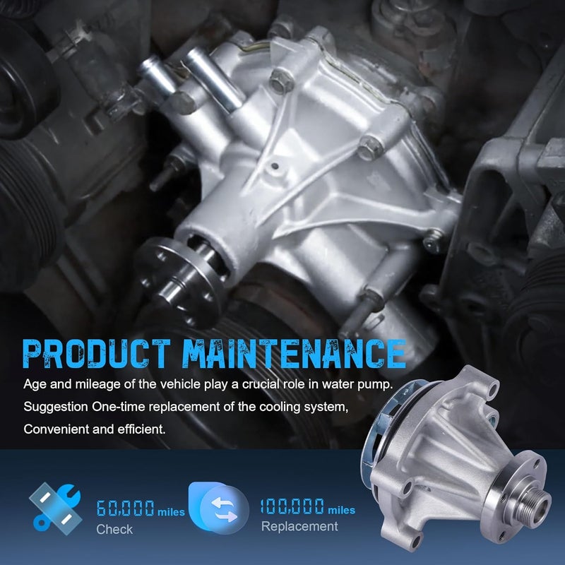 AUTOSTARSHIP مضخة مياه محرك أوتوسارشيب AW4130 من الألمنيوم لسيارات فورد ولينكولن - Image 4