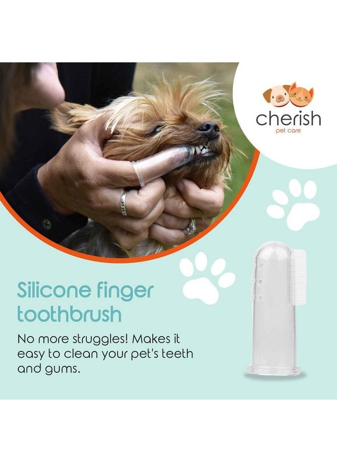 Cherish Baby Care - Cherish Pet Care Dog Tooth Brushing Kit (3pcs) - Dog Finger Toothbrush, Double-Sided Toothbrush, Small Dog Toothbrush, Dog Teeth Cleaning, Puppy Tooth Brushing Kit, Small Dog Tooth Brushing Kit - Image 1