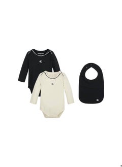 Calvin Klein Jeans Calvin Klein Jeans Baby's Bodysuits, bib - 3 Piece Set - Newborn - Cotton , Black,  White  - Image 1