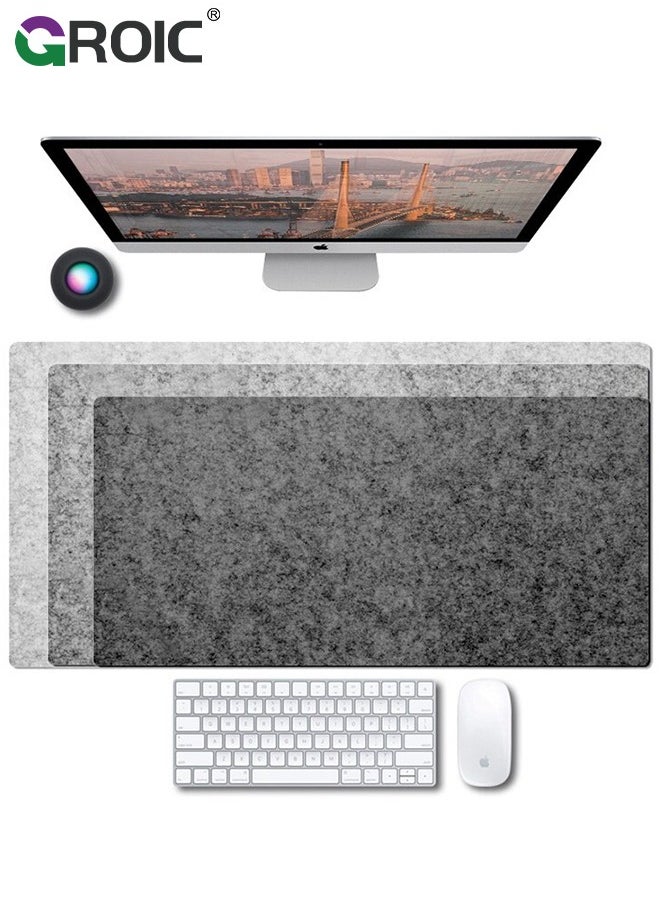 GROIC Dark Gray Premium Felt Desk Mat Anti Slip Desk Pad Large Mouse Pads for desk, Keyboard Pad Desk Protector Computer Mat for Desk Decor Aesthetic Home Office Accessories  - Image 5