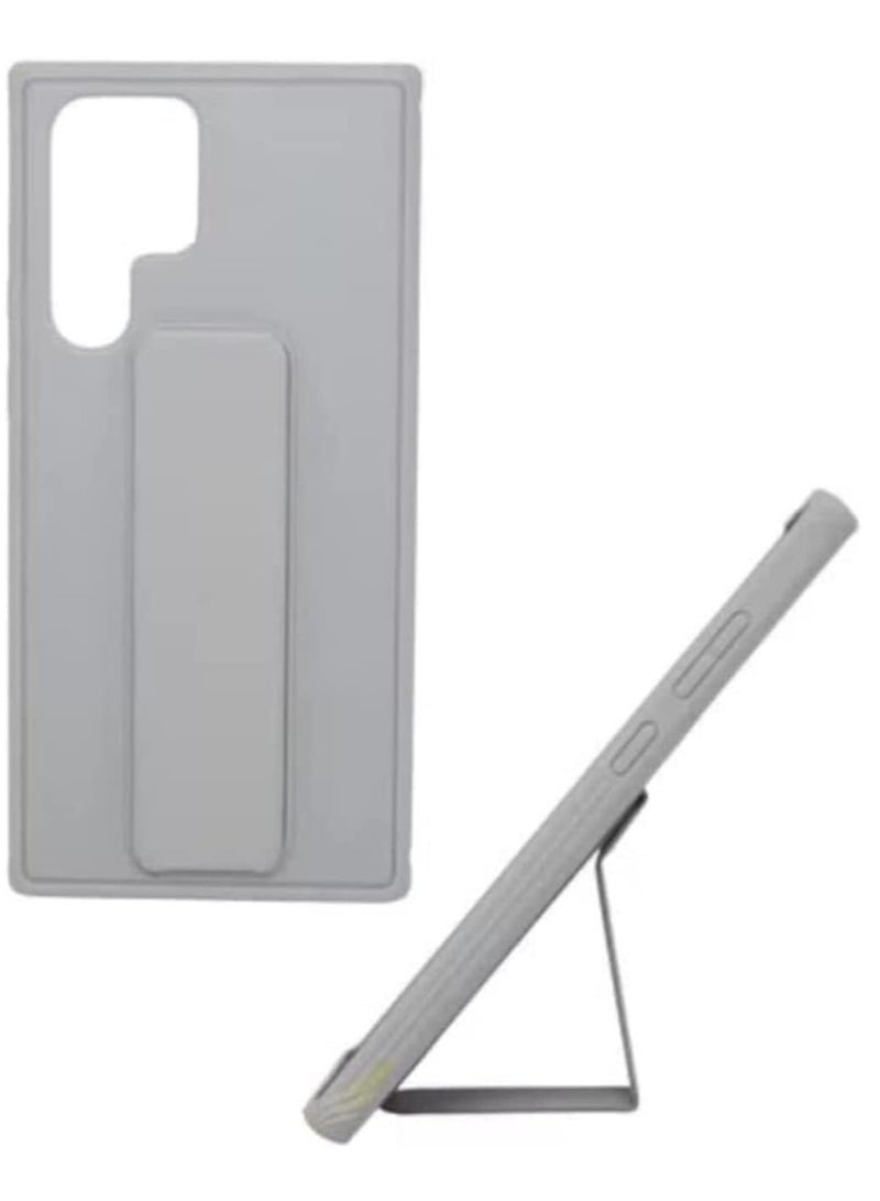 MIGOFAST Fully Covered With Finger Grip Stand Holder Anti Slip Shockproof Silicone Protective Case Cover For Samsung S23 Ultra Green - Image 3