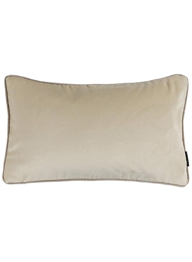 erorex Poly Filled Velvet Plain Matt Decorative Cushion 50X30Cm Champagne Gold