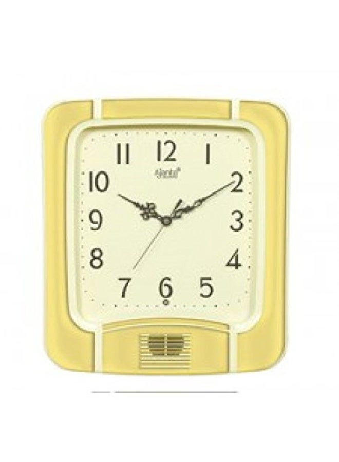 Ajanta ساعة حائط موسيقية عادية أجانتا - بيضاء | لحن كل ساعة | تصميم زخرفي أنيق | حركة كوارتز تعمل بالبطارية | مثالية للمنزل والمكتب - Image 1