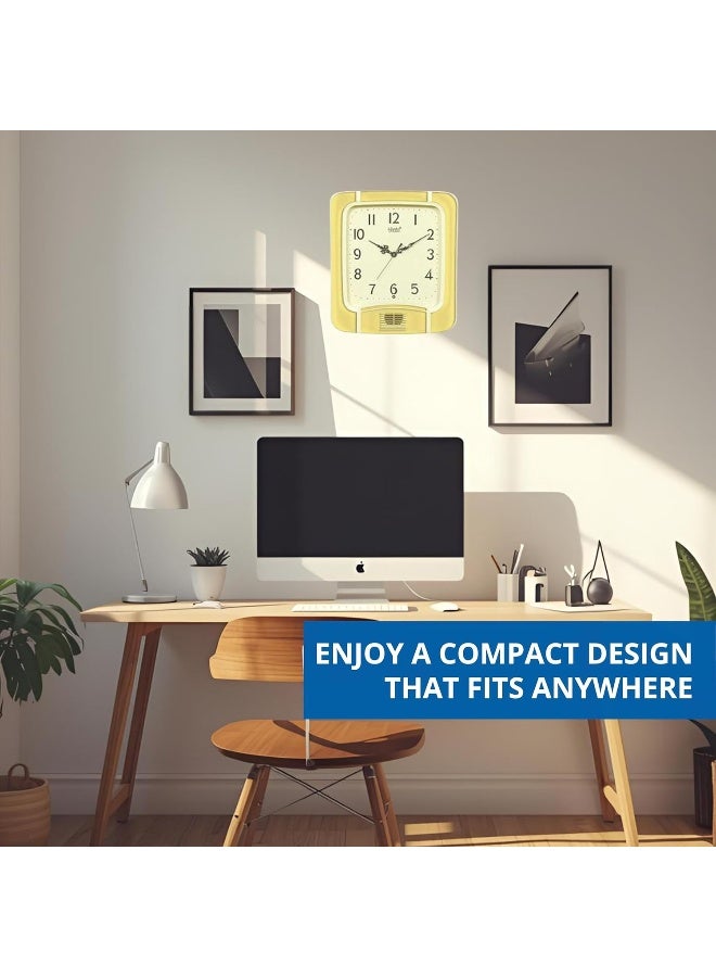 Ajanta Plain Musical Wall Clock 797 – 35.5cm White Analog Quartz Clock with Hourly Melodies, Decorative Plastic Frame, Perfect for Living Room, Bedroom & Office - Image 4