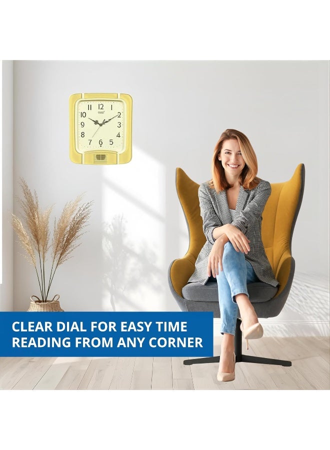 Ajanta Plain Musical Wall Clock 797 – 35.5cm White Analog Quartz Clock with Hourly Melodies, Decorative Plastic Frame, Perfect for Living Room, Bedroom & Office - Image 5