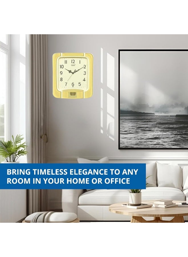 Ajanta Plain Musical Wall Clock 797 – 35.5cm White Analog Quartz Clock with Hourly Melodies, Decorative Plastic Frame, Perfect for Living Room, Bedroom & Office - Image 3