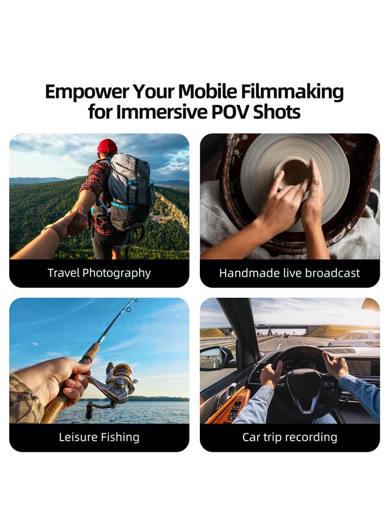 تيليسن الحامل المغناطيسي للهاتف الخلوي على الرقبة، حامل الهاتف الخلوي على الرقبة، حامل الهاتف الخلوي للتصوير الذاتي، حامل الهاتف الخلوي على الرقبة بدون استخدام اليدين (رمادي) - Image 3