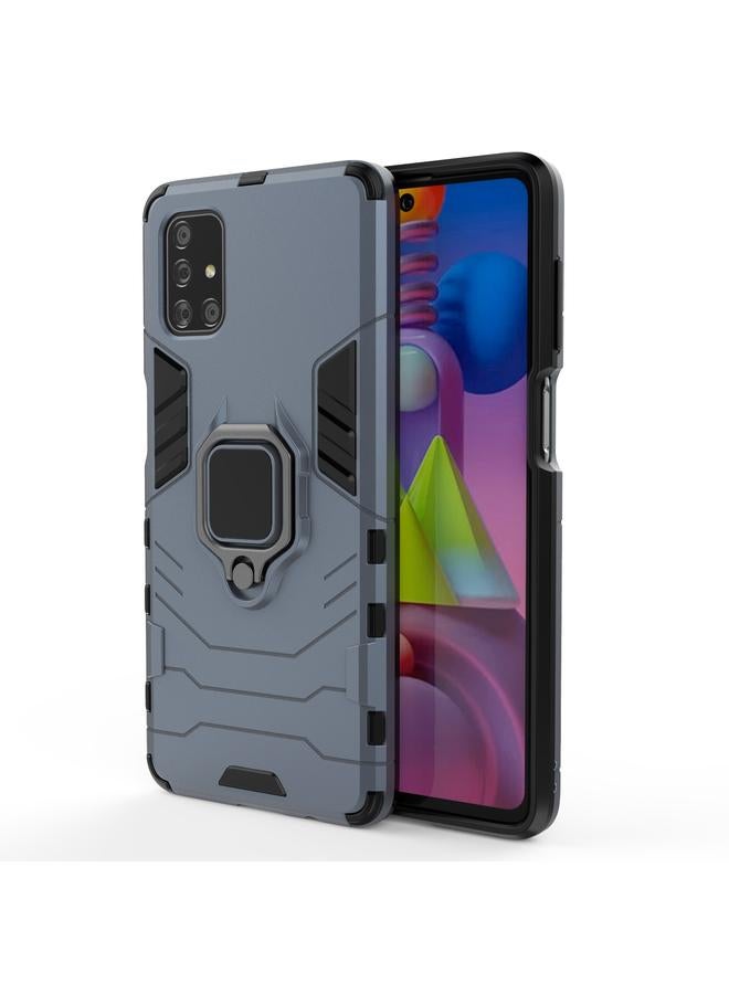S-TOP Case For Samsung Galaxy M51 PC + TPU Shockproof Protective Case with Magnetic Ring Holder - Image 1