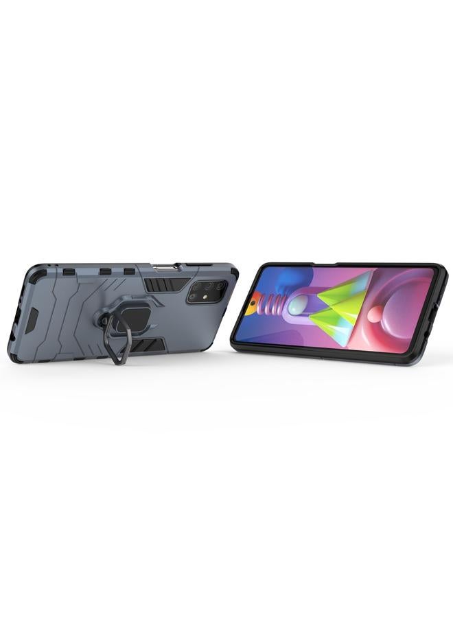 S-TOP Case For Samsung Galaxy M51 PC + TPU Shockproof Protective Case with Magnetic Ring Holder - Image 3
