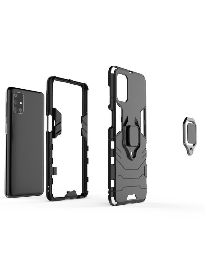 S-TOP Case For Samsung Galaxy M51 PC + TPU Shockproof Protective Case with Magnetic Ring Holder - Image 4