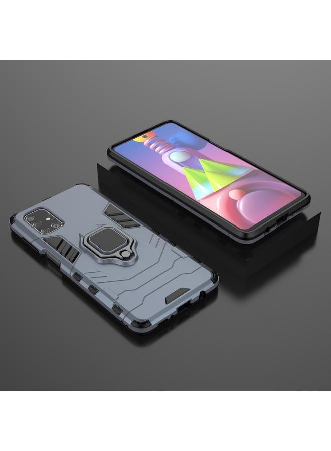 S-TOP Case For Samsung Galaxy M51 PC + TPU Shockproof Protective Case with Magnetic Ring Holder - Image 2