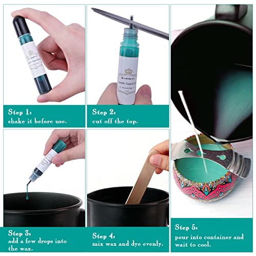YRYM HT Candle Dye - 16 Popular Colors Candle Making Liquid Dye for Candle Making - Candle Color Dye for Candle Making, Safe and Natural ï¼Ë†16 Bottleï¼â€°by YRYM HT - Image 3