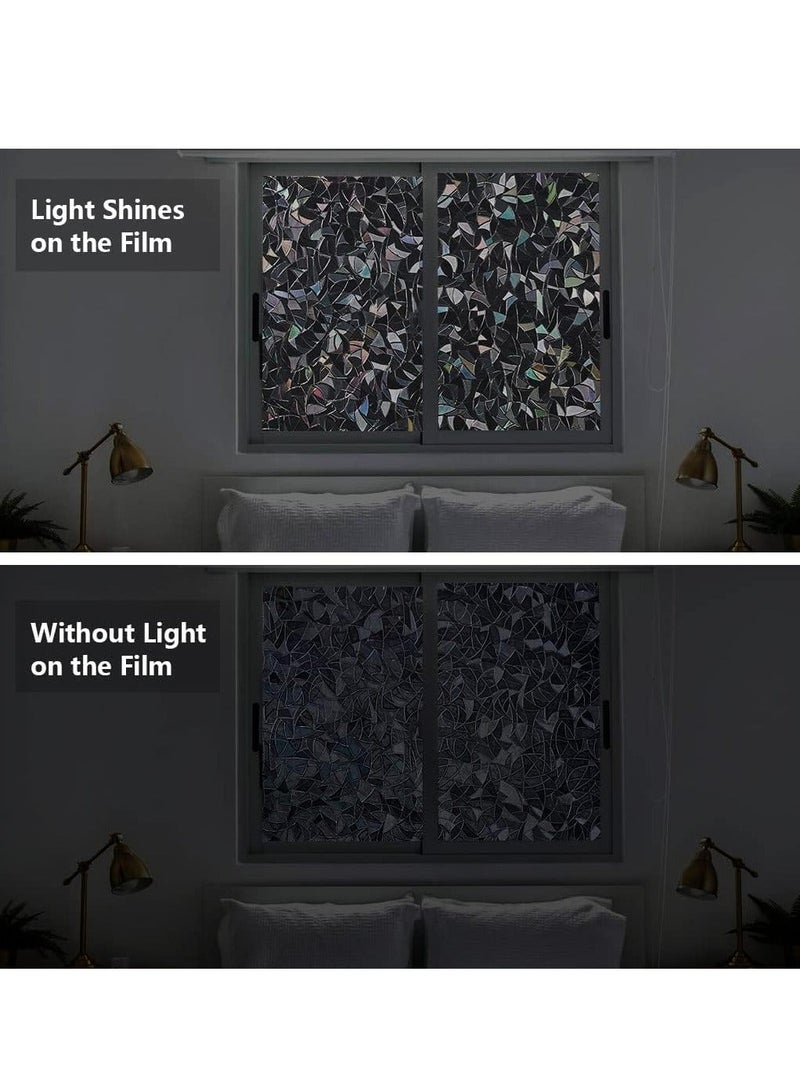 كابتن تيك Ultimate Blackout Window Film - Static Cling, 100% UV Blocking, Two-Way Privacy, Easy Install & Remove - Decorative, Versatile Window Tint for Home & Office (11.8 x 78.7 inches) - Image 1