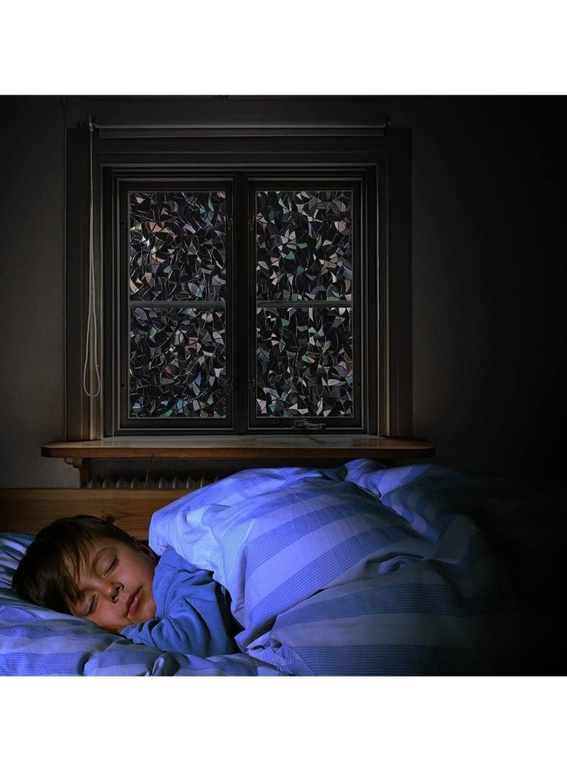 كابتن تيك Ultimate Blackout Window Film - Static Cling, 100% UV Blocking, Two-Way Privacy, Easy Install & Remove - Decorative, Versatile Window Tint for Home & Office (11.8 x 78.7 inches) - Image 4