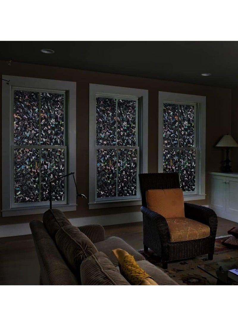 كابتن تيك Ultimate Blackout Window Film - Static Cling, 100% UV Blocking, Two-Way Privacy, Easy Install & Remove - Decorative, Versatile Window Tint for Home & Office (11.8 x 78.7 inches) - Image 5