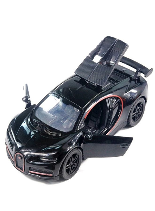 HALAMODO 1:36 Alloy Sports Car Model , Pull-Back Toy Car , Model Car for Kids Boy Girl Gift , Collectible Display ,Black - Image 3