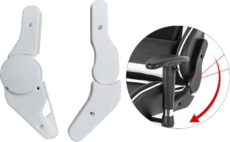 Multi Angle Adjuster Mounting Practical Adjustable for Office Chair Gaming Seat Fitments, White - Image 5