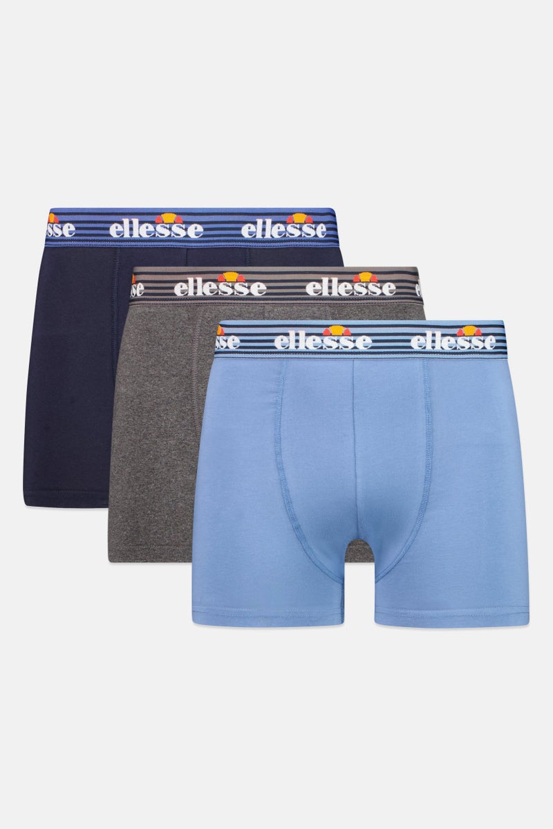 Ellesse Men 3 Pieces Brand Logo Boxers, Multicolor - Image 1
