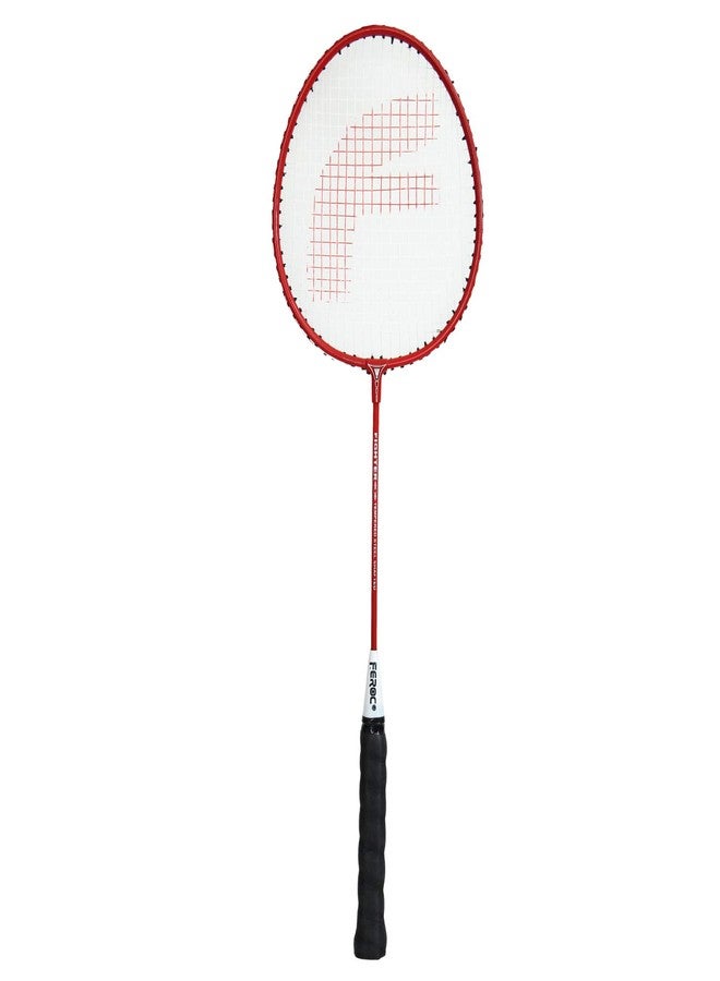 FEROC Fighter Aluminum Badminton Racquet Set of 2 with- 3 Pieces Feather SHUTTLES Badminton kit, Red - Image 2
