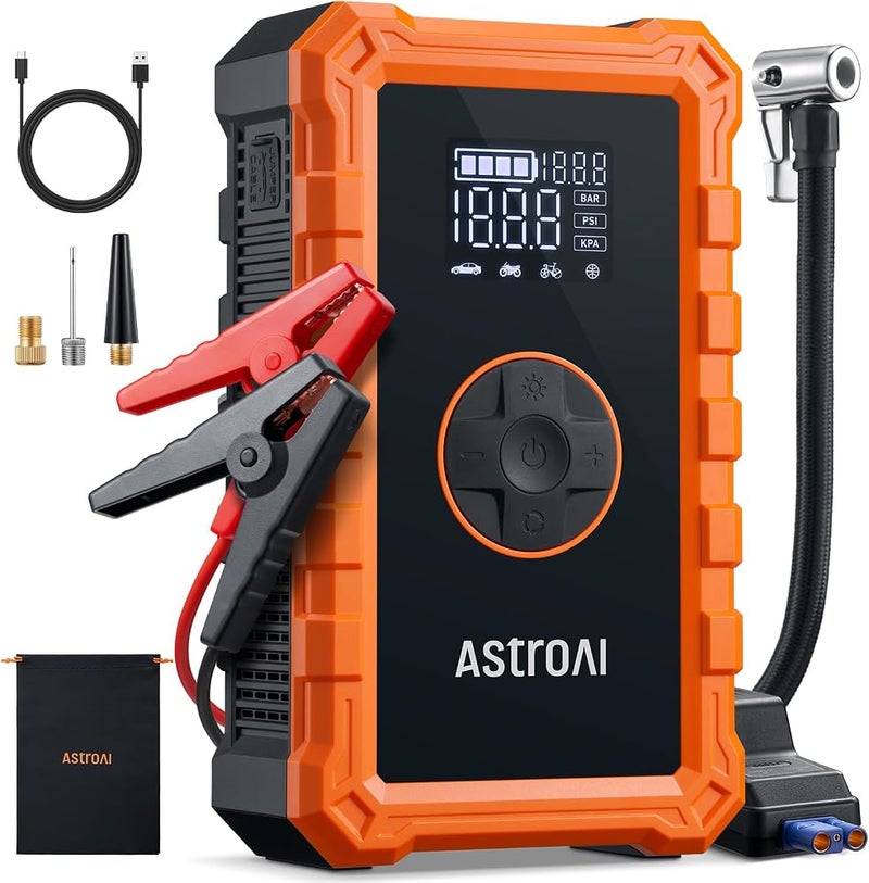 AstroAI Jump Starter with Air Compressor Portable Car Jump Starter - Image 1