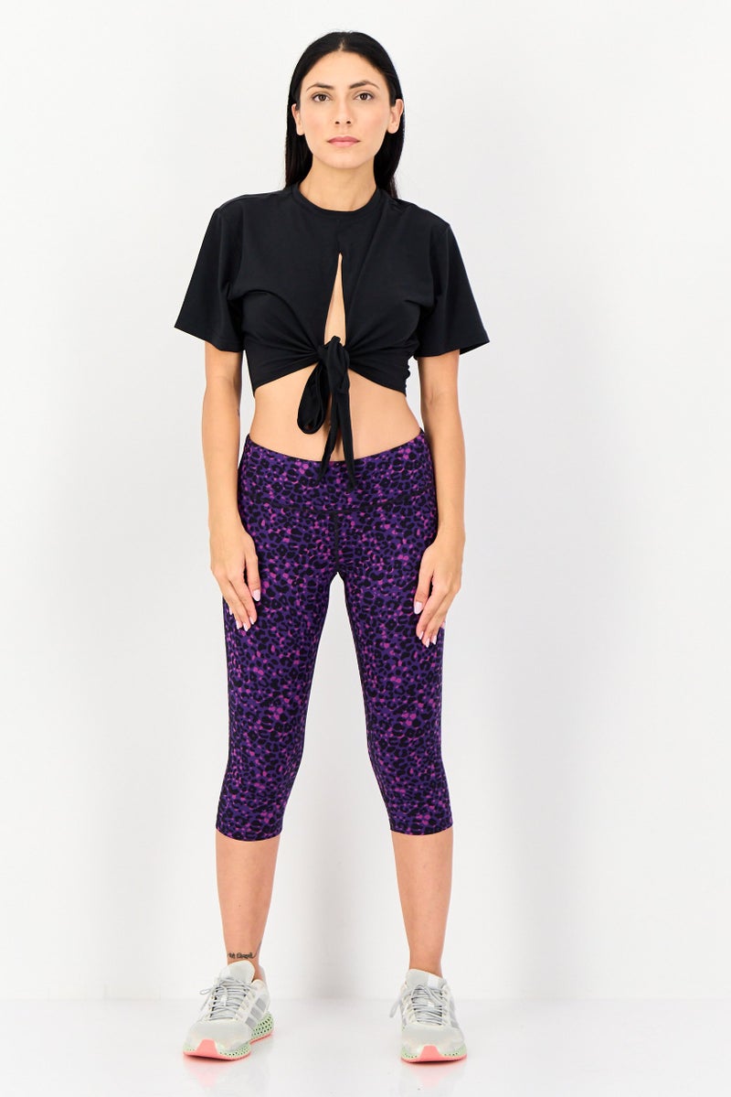 Adidas قمصان تدريب قصيرة الأكمام للنساء، سوداء - Image 3