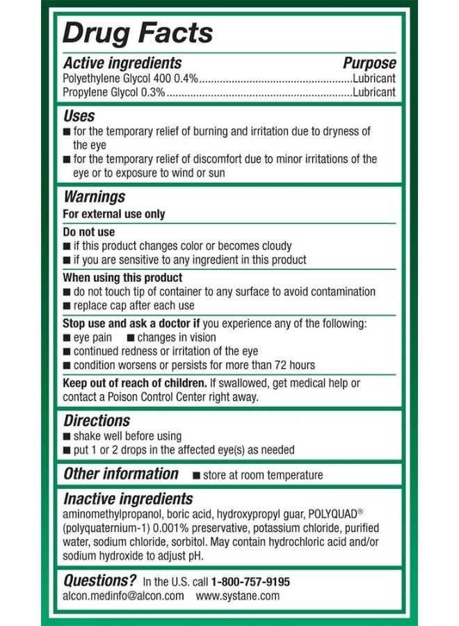 قطرات سيستان ألترا المرطبة للعين عبوة مزدوجة - قطعتان × 10 مل - راحة سريعة وطويلة الأمد من جفاف العين - حماية ممتدة مثبتة سريريًا - الدموع الاصطناعية رقم 1 الموصى بها من قبل الأطباء - قد تختلف العبوة - Image 2