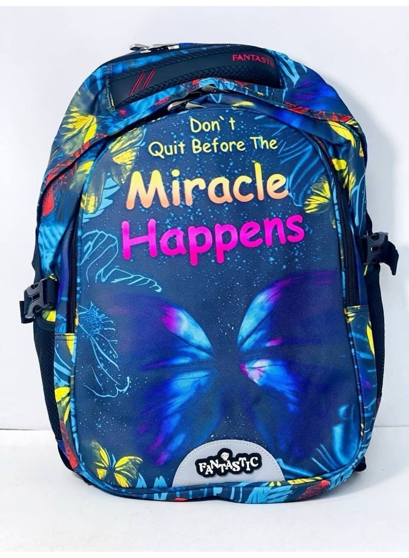 School backpacks made of imported, water-resistant material. Available in various colors and designs, the bag features three zippered compartments and ports for USB and headphones. Bag size: 46 cm. - Image 2