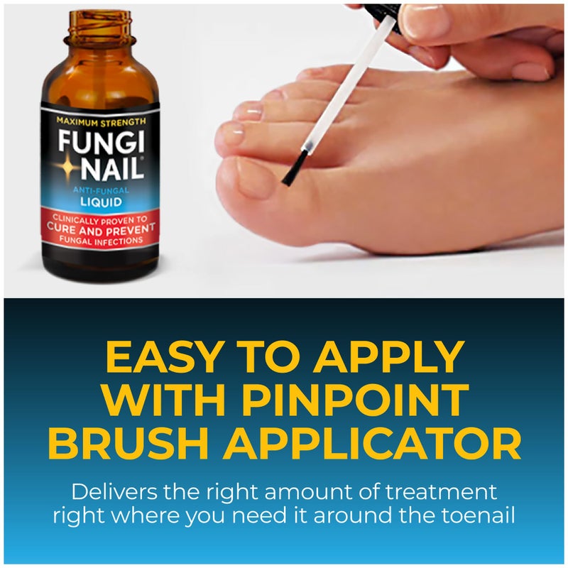 Fungi-Nail Anti-Fungal Liquid Solution, Kills Fungus That Can Lead to Nail & Athlete's Foot with Tolnaftate & Clinically Proven to Cure and Prevent Fungal Infections 1 Fl Oz (Pack of 1) - Image 5