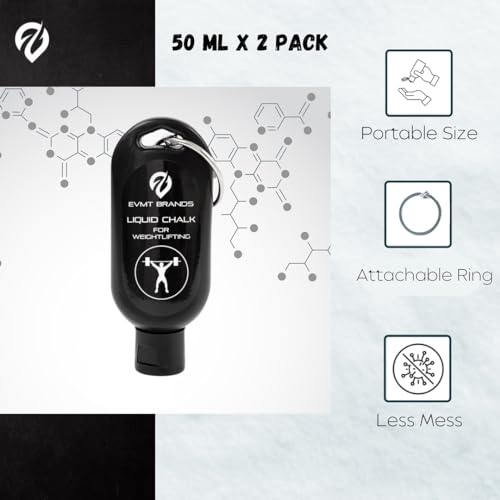 EVMT Brands Liquid Chalk, Mess Free Gym Chalk for Weightlifting, Gymnastics, Rock Climbing, Dancing. Sweat Resistant and Long Lasting for Stronger Grip. Package May Vary. - Image 3
