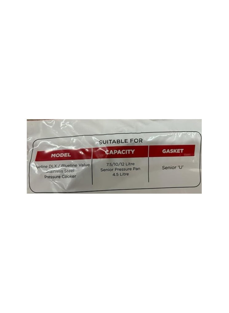 BUTTERFLY Butterfly Senior 'U' Pressure cooker Gasket(7.5 (Low Dome/10/12) Litres Senior Pressure Pan 4.5)  - Image 2