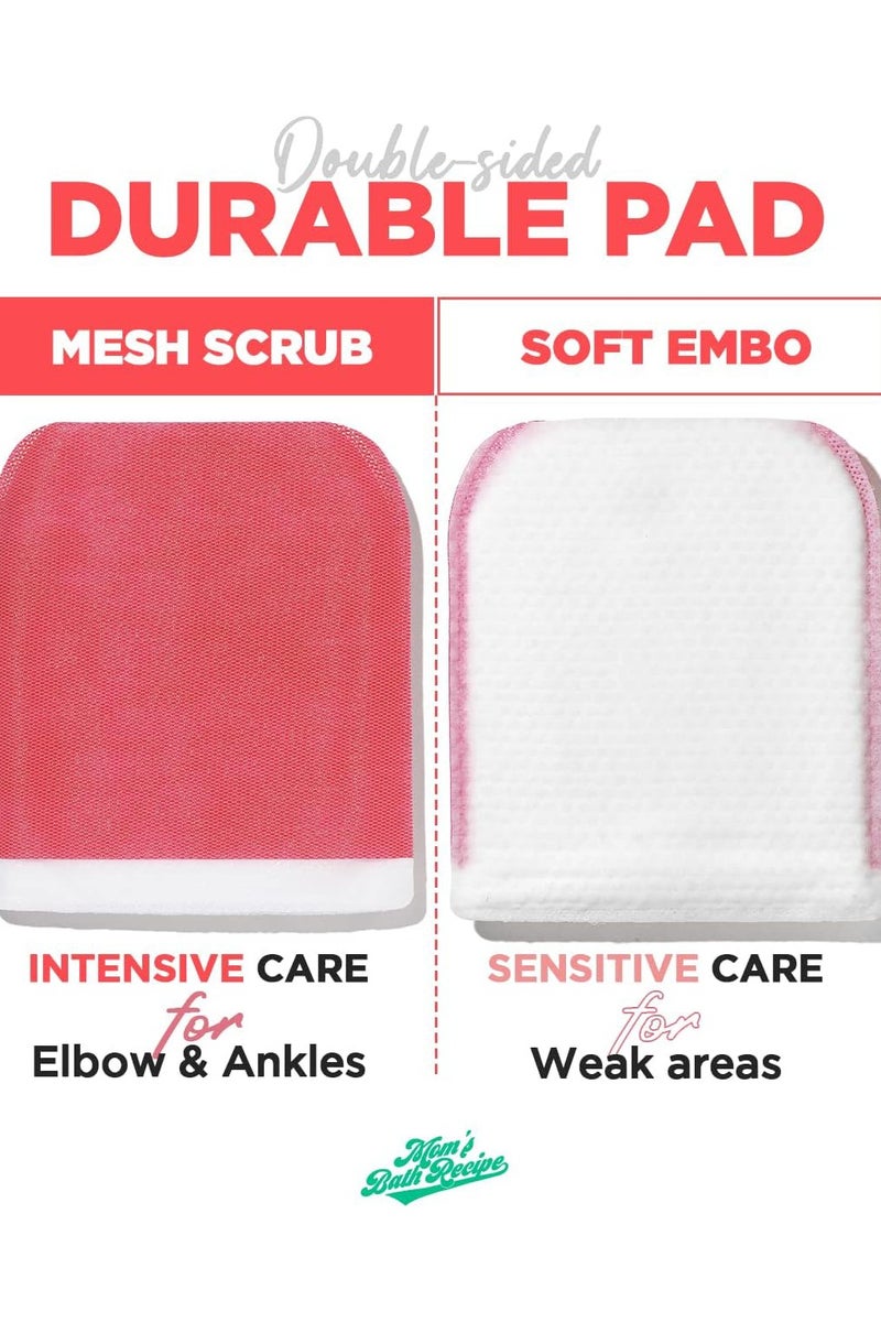 Moms Bath Recipe 3 Sheets Body Peeling Pad Strong All in One Bubble Body Wash and Scrub Gloves - Image 4
