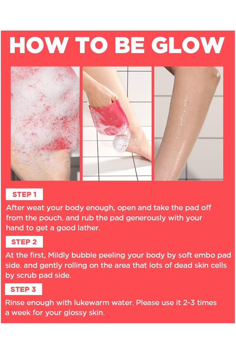 Moms Bath Recipe 3 Sheets Body Peeling Pad Strong All in One Bubble Body Wash and Scrub Gloves - Image 5