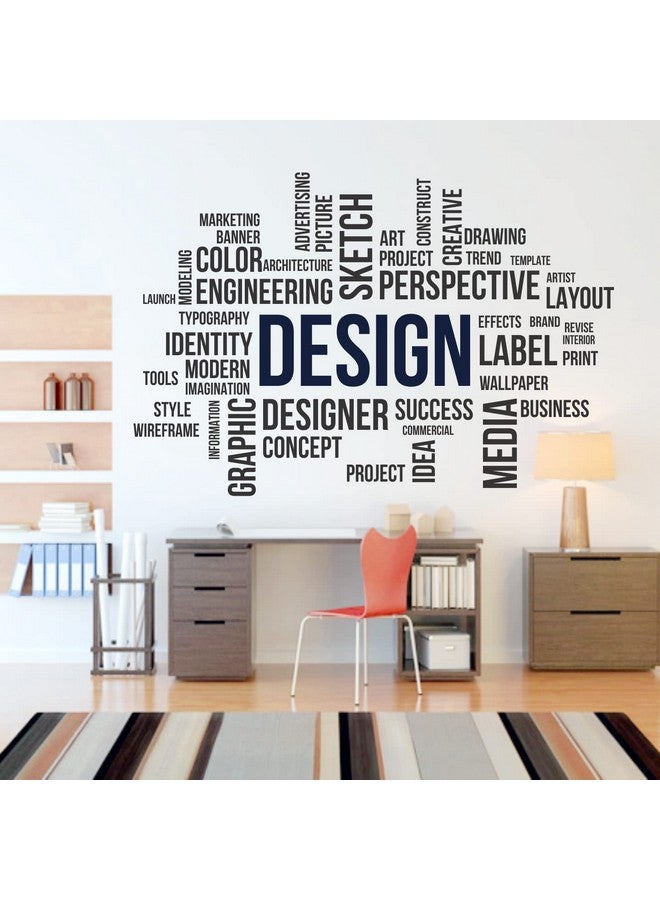 StickMe 'Design Creative Graphic Sketch Designer Office Concept Drawing Civil Architect Wall Sticker ' SM-1121 (Multi Colour, Vinyl - 150cm X 100 cm), Self Adhesive - Image 1