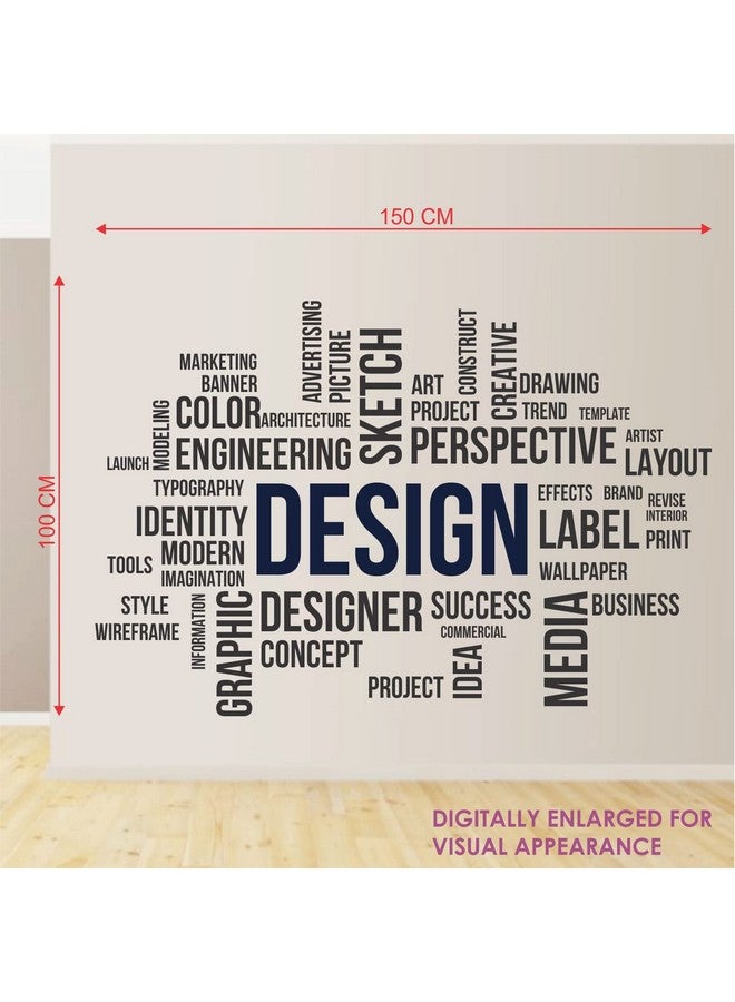 StickMe 'Design Creative Graphic Sketch Designer Office Concept Drawing Civil Architect Wall Sticker ' SM-1121 (Multi Colour, Vinyl - 150cm X 100 cm), Self Adhesive - Image 3