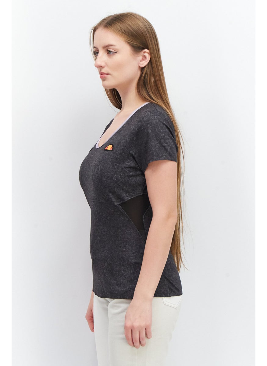 Ellesse Women Sportswear Fit Short Sleeves Outdoor T-Shirt, Black  - Image 2