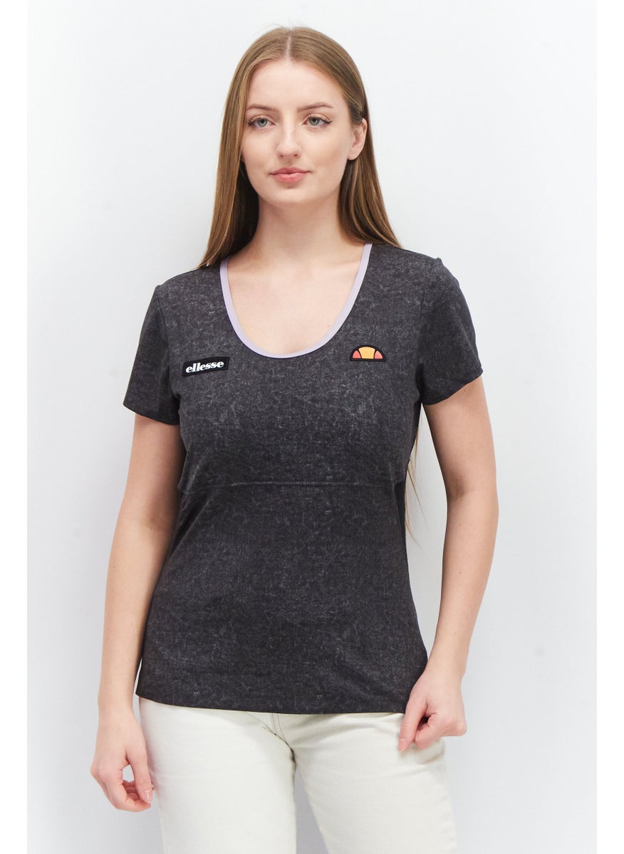 Ellesse Women Sportswear Fit Short Sleeves Outdoor T-Shirt, Black  - Image 1